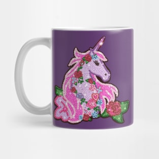 Sequin Unicorn Illustration Mug